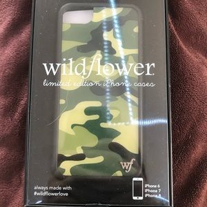 Wildflower WF green camo case iphone 7, 8, SE